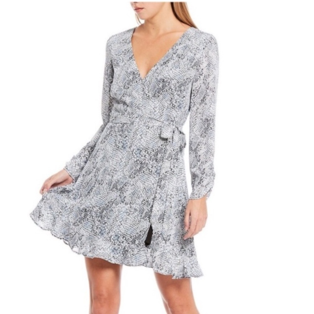 Gianni Bini Snakeskin Wrap Dress